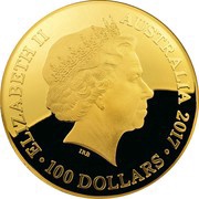 100 Dollars - Elizabeth II 4th Portrait - Celestial Dome - Northern Sky - Gold Proof obverse image