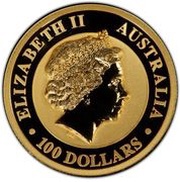 100 Dollars - Elizabeth II 4th Portrait - Wedge-tailed Eagle - Gold Proof obverse image