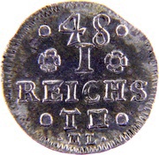 1⁄48 Reichsthaler - Frederick Adolphus, Germany, 1711-1714 reverse image
