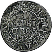 1 Mariengroschen - Simon Henry, Germany, 1672 reverse image