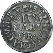 2 Mariengroschen - Simon Henry, Germany, 1672 reverse image