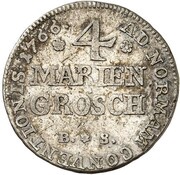 4 Mariengroschen - Simon August, Germany, 1766 reverse image