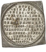 ¼ Thaler - Frederick Adolphus 46th Birthday; Klippe, Germany, 1713 reverse image