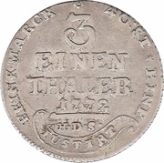 ⅓ Thaler - Simon August, Germany, 1772 reverse image