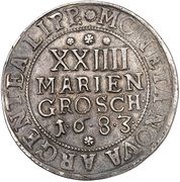 24 Mariengroschen - Simon Henry, Germany, 1683 reverse image