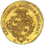 1 Ducat - Simon August Birth of Friedrich Wilhelm Leopold, Germany, 1767 reverse image
