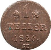1 Heller - Paul Alexander Leopold II, Germany, 1821-1840 reverse image