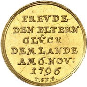 1½ Ducat - Frederick William Leopold Birth, Germany, 1796 reverse image