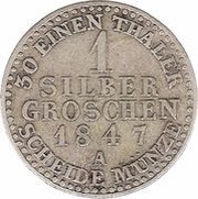 1 Silbergroschen - Paul Alexander Leopold II, Germany, 1847 reverse image