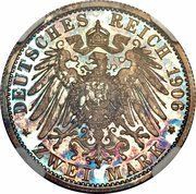 2 Marks - Leopold IV, Germany, 1906 reverse image
