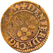 1 Denier, 1 Pfennig - Ferdinand Charles Type 3, Germany, 1649 reverse image