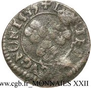 1 Denier, 1 Pfennig - Ferdinand Charles Type 5, Germany, 1649 reverse image