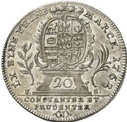 20 Kreuzers - Charles Thomas, Germany, 1762-1766 reverse image