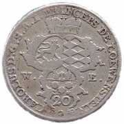 20 Kreuzers - Charles Thomas 20 Konventionskreuzer obverse image