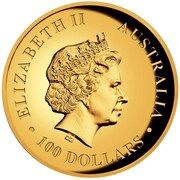 100 Dollars - Elizabeth II 4th Portrait - Koala - Gold Proof coin obverse image
