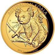 100 Dollars - Elizabeth II 4th Portrait - Koala - Gold Proof coin, Australia, 2018 reverse image