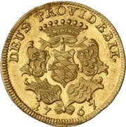 1 Ducat - Charles Louis, Germany, 1767-1774 reverse image