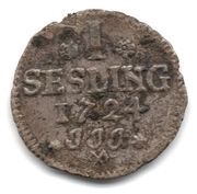 1 Sechsling - Christian August, Germany, 1723-1724 reverse image