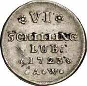6 Schilling - Christian August, Germany, 1723-1725 reverse image