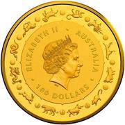 100 Dollars - Elizabeth II 4th Portrait - Year of the Dog - Gold Bullion Coin obverse image