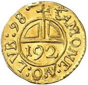 1 Dreiling Gold Pattern, Germany, 1698 reverse image