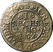 1 Sechsling, Germany, 1750 reverse image