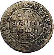 1 Schilling, Germany, 1727-1758 reverse image