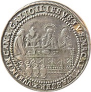 ½ Schautaler Hochzeitstaler, Germany, 1636 reverse image