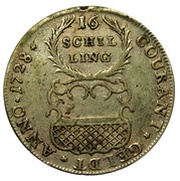 16 Schilling, Germany, 1728 reverse image