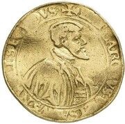 1 Thaler "Brömsenthaler" Gold pattern strike, Germany, 1537 reverse image