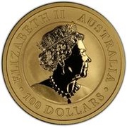 100 Dollars - Elizabeth II 6th Portrait - Emu - Gold Bullion Coin obverse image
