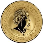 100 Dollars - Elizabeth II 6th Portrait - Australian Gold Swan obverse image