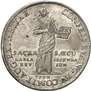 1 Thaler 200th Anniversary of the Augsburg Confession, Germany, 1730 reverse image
