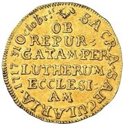 1 Ducat Bicentenary of the Reformation, Germany, 1717 reverse image