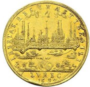 5 Ducats - Anthony Winckler Gold Pattern, Germany, 1694 reverse image