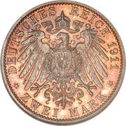 2 Mark, Germany, 1904-1912 reverse image