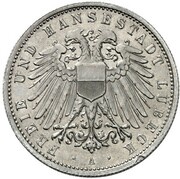 2 Mark, Germany, 1904-1912 reverse image