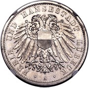 3 Mark Aluminium plated zinc pattern strike obverse image