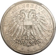 3 Mark Silver pattern strike obverse image