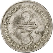 ⅔ Thaler, Germany, 1702 reverse image