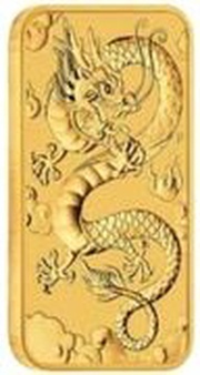 100 Dollars - Elizabeth II 6th Portrait - Dragon - Gold Bullion Coin, Australia, 2019 reverse image