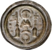 Denier Bracteate "Moritzpfennig" - Albert of Käfernburg, Germany, 1205-1232 reverse image