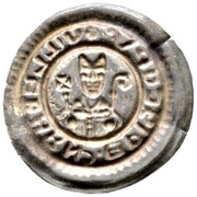 Denier Bracteate - Wilbrand of Käfernburg, Germany, 1235-1253 reverse image