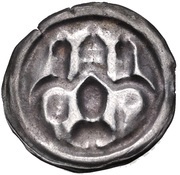 Denier Bracteate - Wilbrand of Käfernburg, Germany, 1235-1254 reverse image