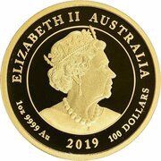 100 Dollars - Elizabeth II 6th Portrait - Treaty of Versailles Centenary obverse image