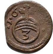 3 Pfennig - Christian William of Brandenburg Kipper, Germany, 1621 reverse image