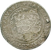 ¼ Thaler - Joachim Frederick of Brandenburg, Germany, 1580 reverse image