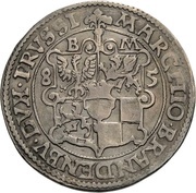 ¼ Thaler - Joachim Frederick of Brandenburg, Germany, 1583-1598 reverse image