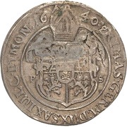 ¼ Thaler - August of Sachsen-Weissenfels, Germany, 1640 reverse image