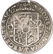 ⅓ Thaler - August of Sachsen-Weissenfels, Germany, 1669-1670 reverse image